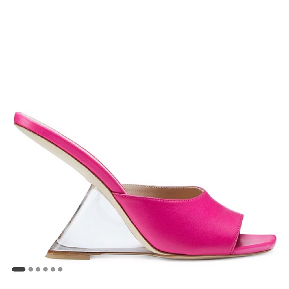 SW REBEL LUCITE SLIDE SANDAL- PINK -6 never worn